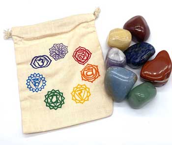 G7CHA - (set 0f 7) 7 Chakra tumbled stones