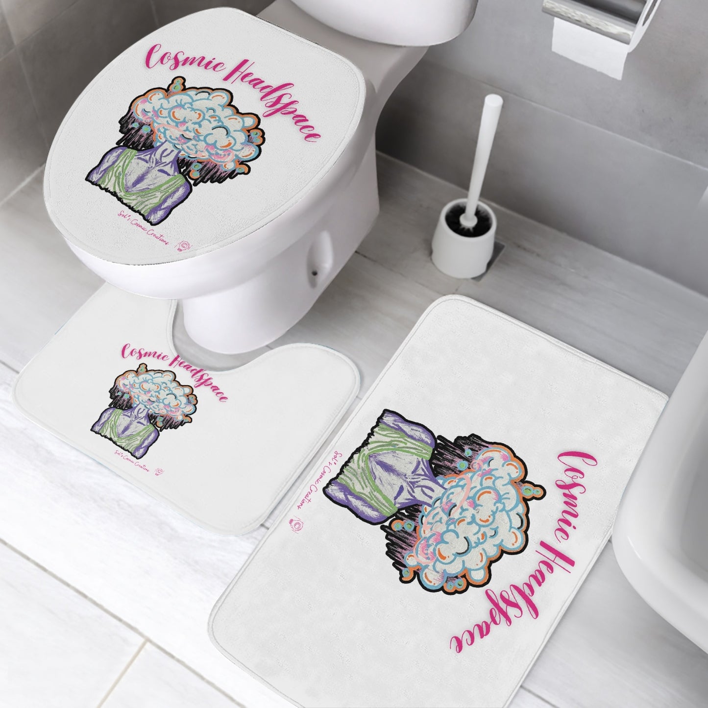 778. 3 Pcs Toilet Rug Set
