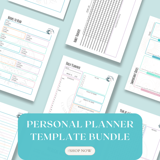 DIGITAL PERSONAL PLANNER Template Bundle