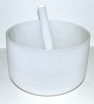 FSB8W - 8" Off White Crystal Singing Bowl