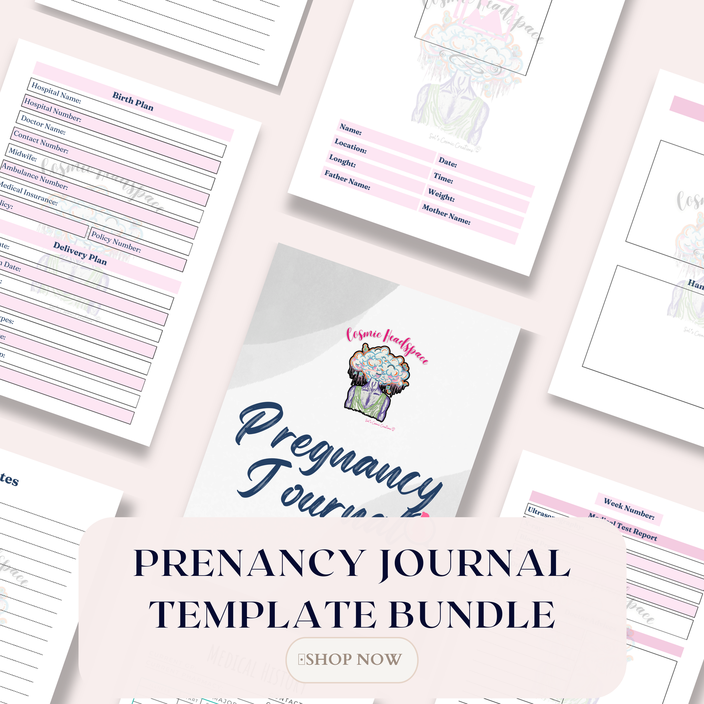 PREGNANCY JOURNAL TEMPLATE Bundle