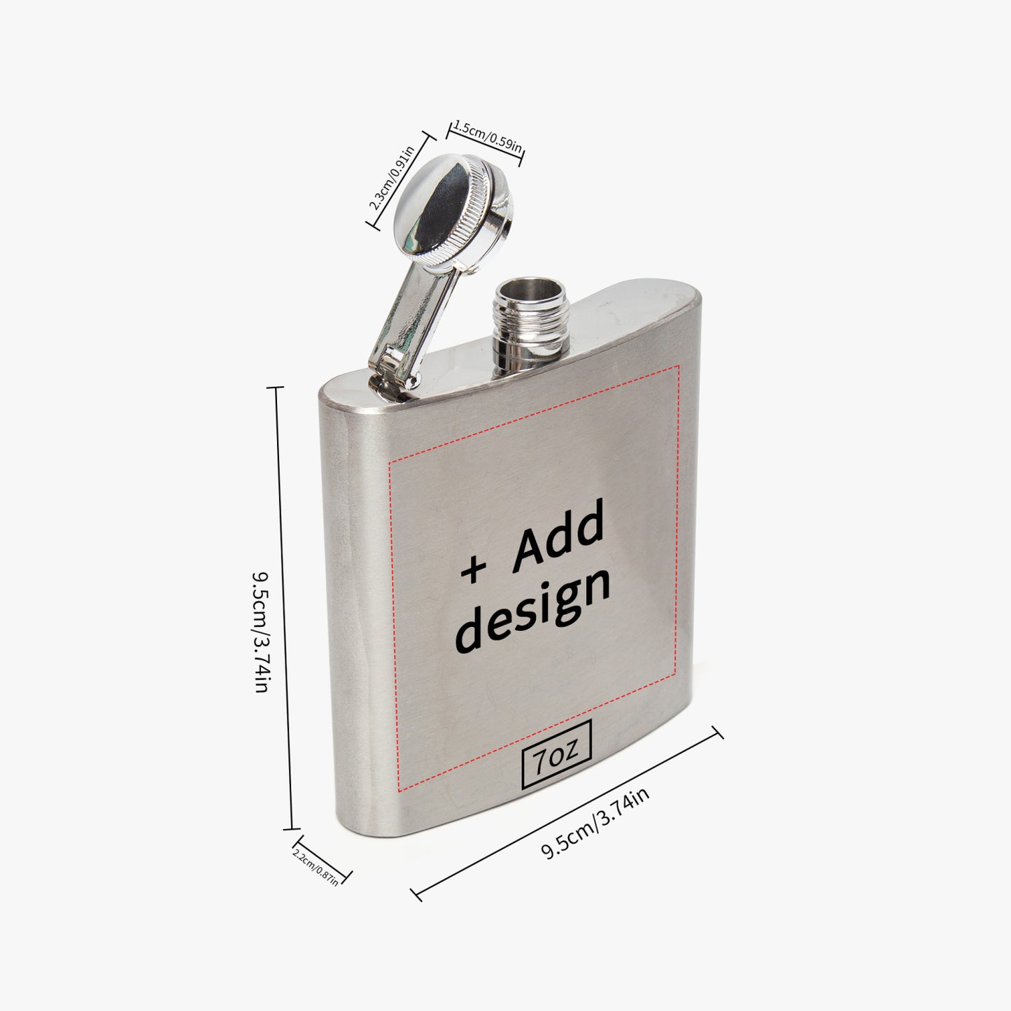 433. 6oz Stainless Steel Hip Flask