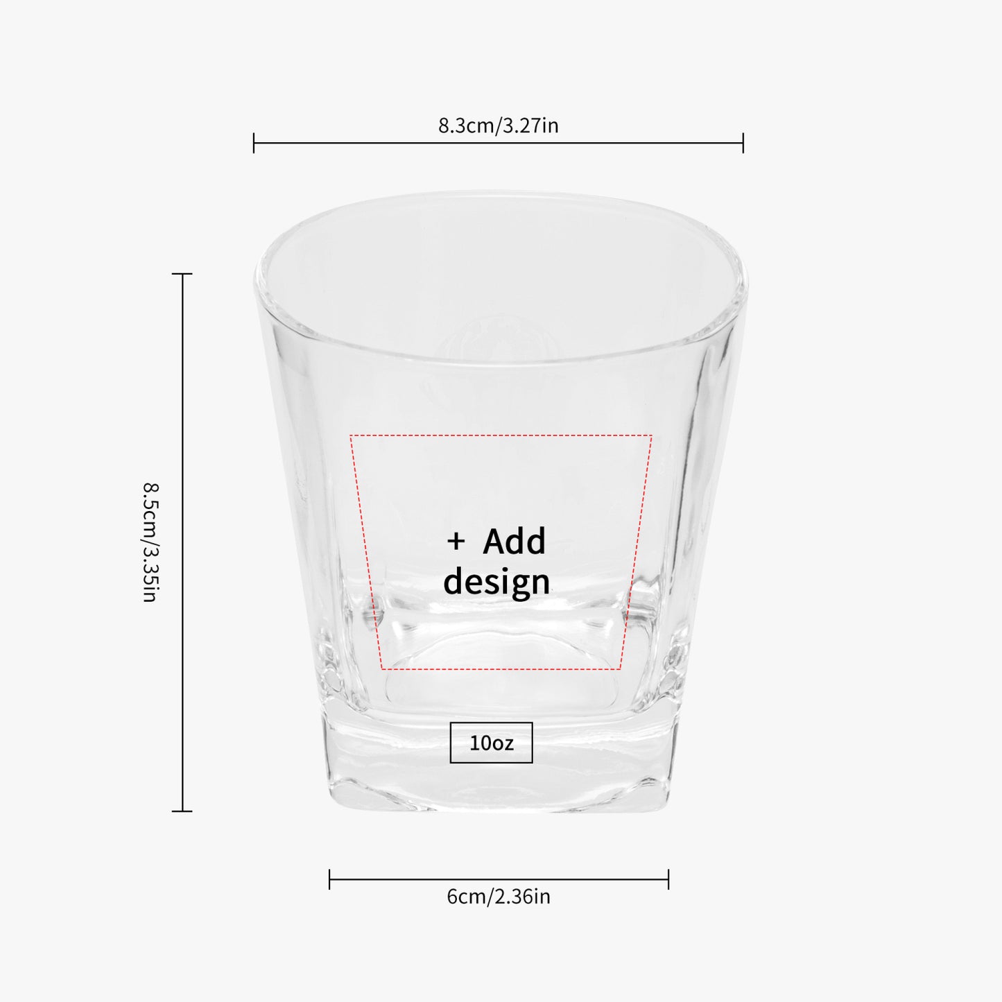 430. 10oz Square Whiskey Glasses