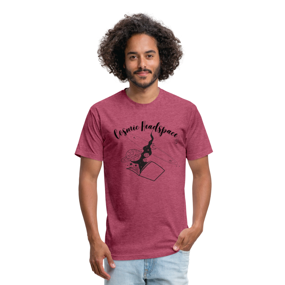 Fitted Cotton/Poly T-Shirt by Next Level - heather burgundy