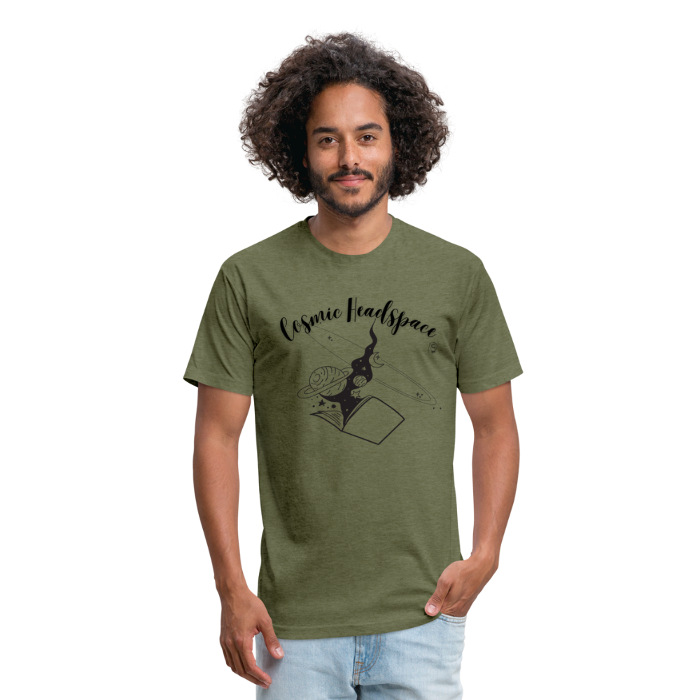 Fitted Cotton/Poly T-Shirt by Next Level - heather military green